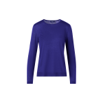 Long-Sleeve Cashmere-Silk Knit Sweater