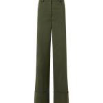 Cooper Straight Wide-Leg Pants in Cotton Gabardine