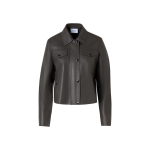 Long-Sleeve Signature Pin Dot Lamb Nappa Leather Motorbike Jacket