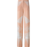 Wide Silk Pants with Chiaroscuro Print